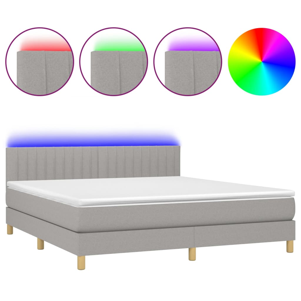 Cama box spring 160x200 Gris