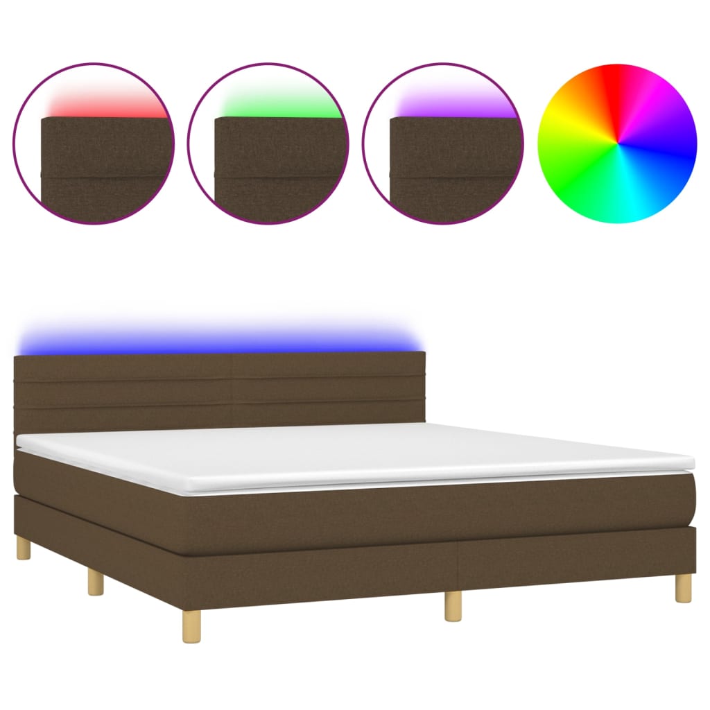 Cama box spring 160x200 Marrón