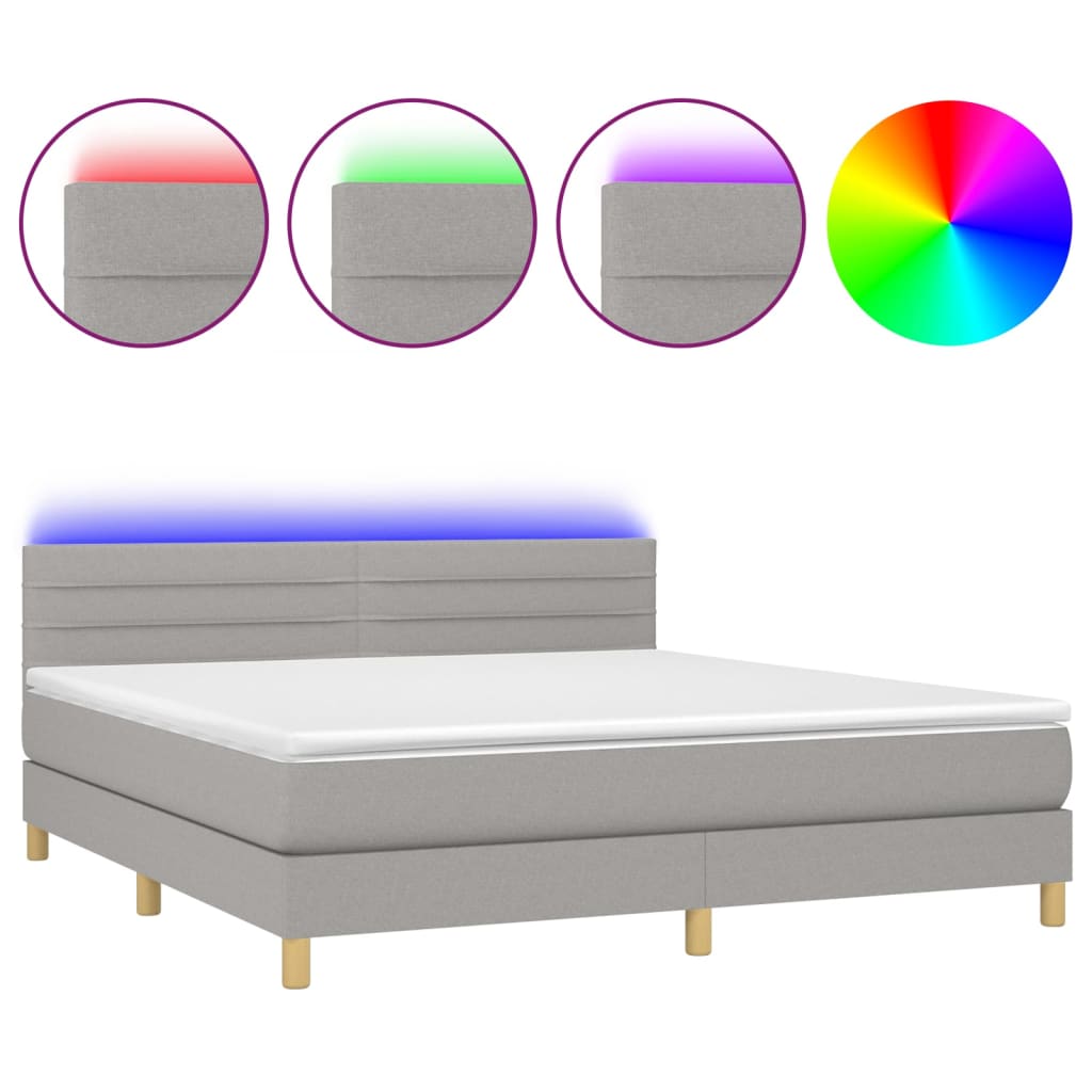 Cama box spring 160x200 Gris