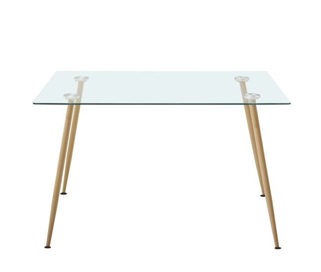 Mesa Comedor Cristal Asper Estilo Nórdico 120x170 cm