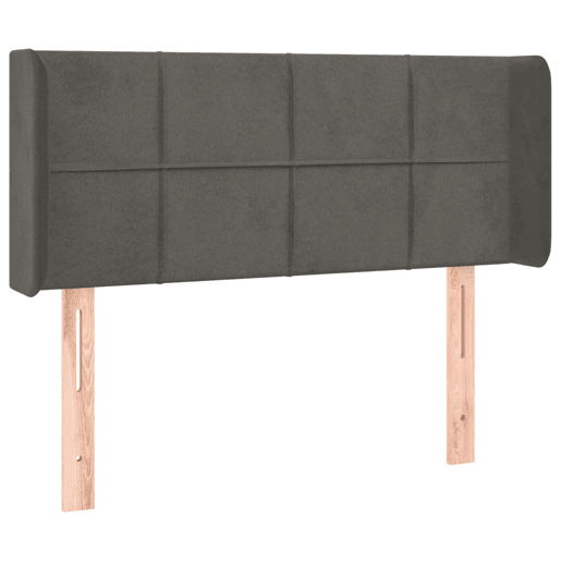 vidaXL Cabeceira de cama c abas veludo 93x16x7888 cm cinzento-escuro vidaXL Cabeceira de cama c abas veludo 93x16x7888 cm cinzento-escuro