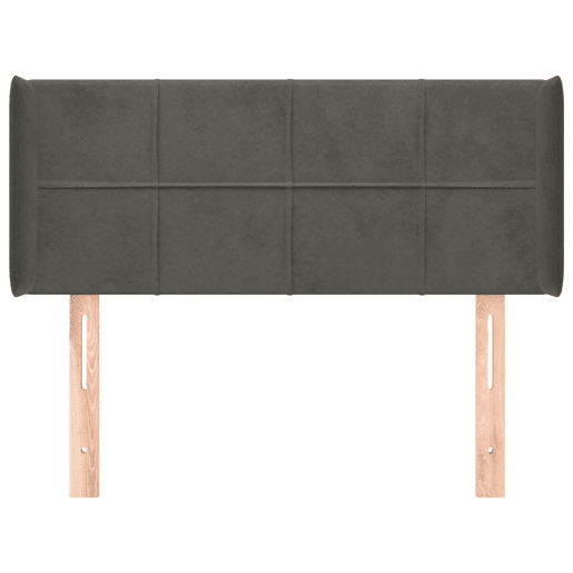 vidaXL Cabeceira de cama c abas veludo 93x16x7888 cm cinzento-escuro vidaXL Cabeceira de cama c abas veludo 93x16x7888 cm cinzento-escuro