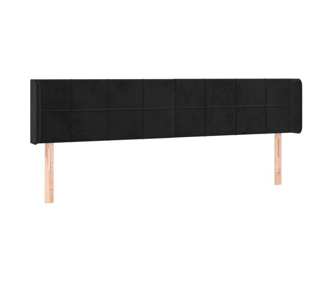 Vidaxl cabecero de terciopelo negro 183x16x78/88 cm