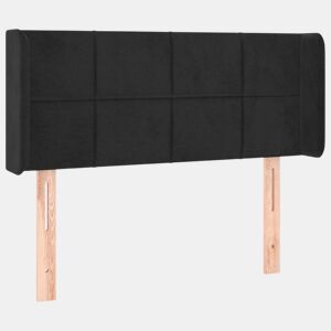 vidaXL Cabeceira de cama c abas veludo 93x16x7888 cm preto