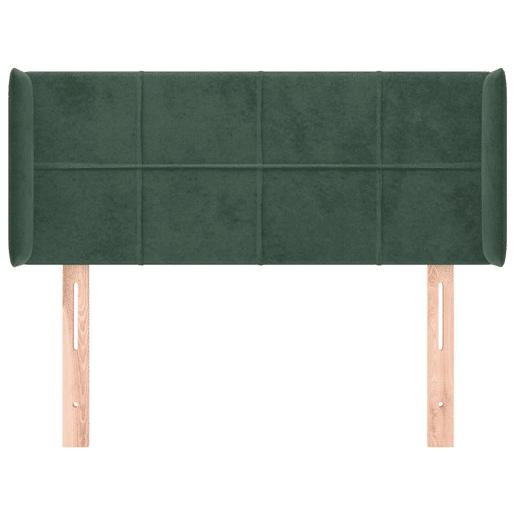 vidaXL Cabeceira de cama c abas veludo 103x16x7888cm verde-escuro vidaXL Cabeceira de cama c abas veludo 103x16x7888cm verde-escuro