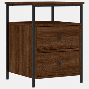 vidaXL Mesa cabeceira 44x45x60 cm derivados madeira carvalho castanho