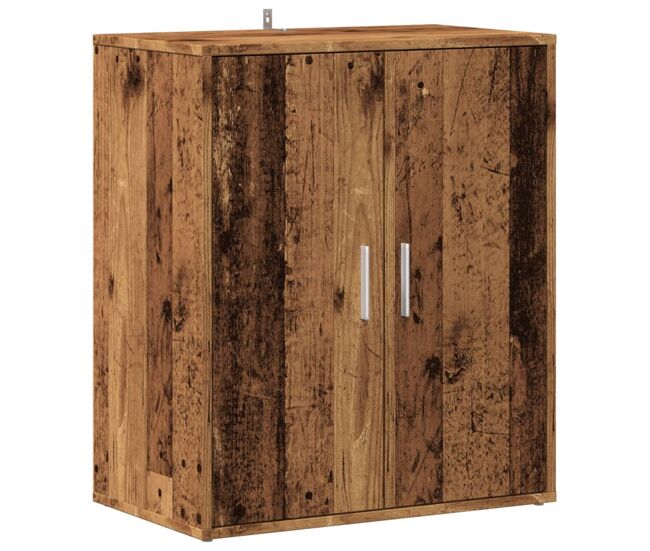 Vidaxl mueble zapatero madera ingeniería madera envejecida 60x35x70 cm