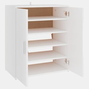 vidaXL Armário para sapatos 60x35x70 cm derivados de madeira branco