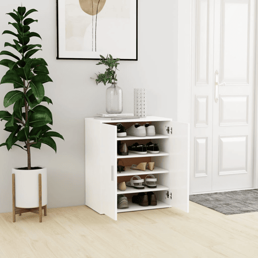 vidaXL Armário para sapatos 60x35x70 cm derivados de madeira branco