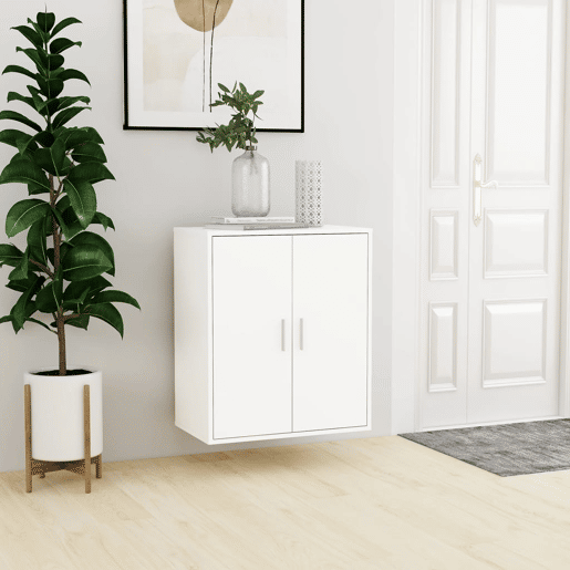 vidaXL Armário para sapatos 60x35x70 cm derivados de madeira branco