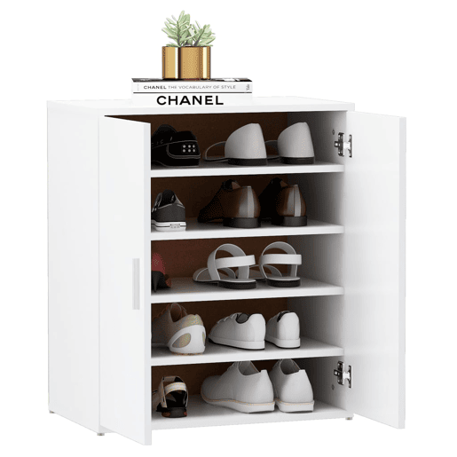 vidaXL Armário para sapatos 60x35x70 cm derivados de madeira branco