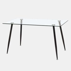 Mesa de Jantar Asper Glass Ideal para Sala de Estar Estilo Moderno Contemporâneo 120cm