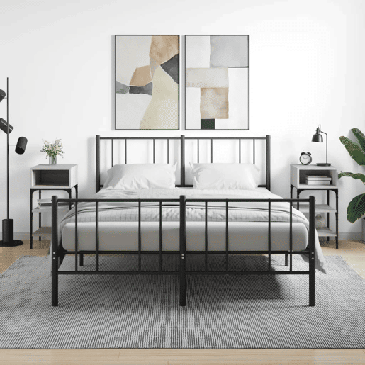 vidaXL Mesas cabeceira 2pcs 35x34,5x70 cm deriv.madeira cinza sonoma
