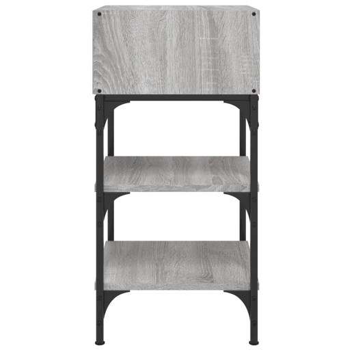 vidaXL Mesas cabeceira 2pcs 35x34,5x70 cm deriv.madeira cinza sonoma