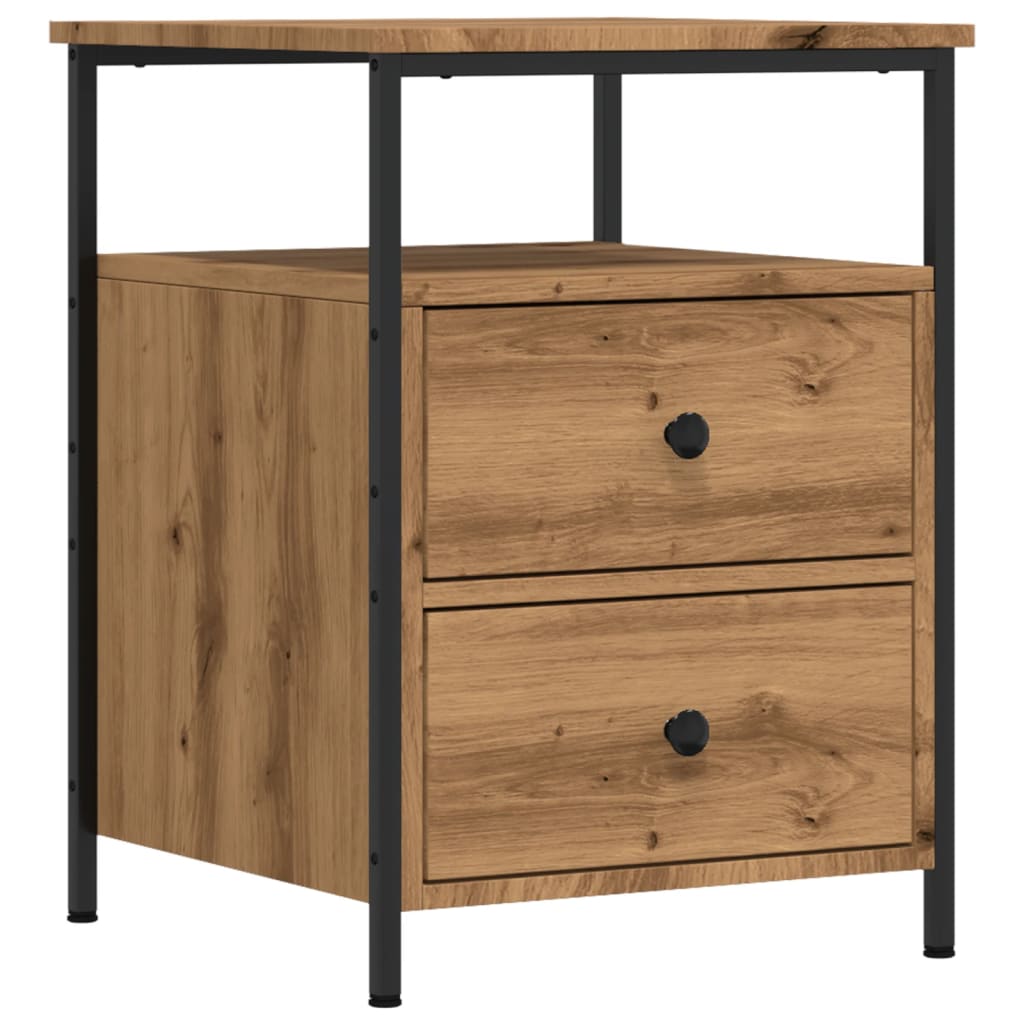 Vidaxl mesita de noche madera de ingeniería roble artisan 44x45x60 cm