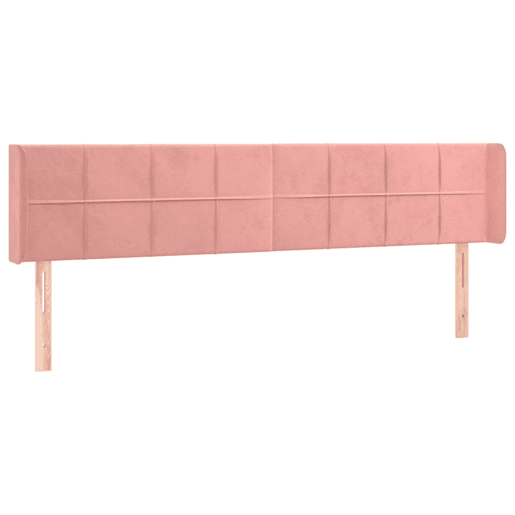 vidaXL Cabeceira de cama c abas veludo 203x16x7888 cm rosa vidaXL Cabeceira de cama c abas veludo 203x16x7888 cm rosa