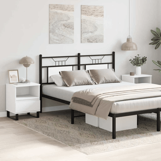 vidaXL Mesas de cabeceira 2pcs 40x35x50 cm derivados de madeira branco