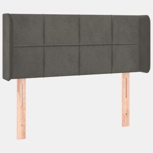 vidaXL Cabeceira de cama c abas veludo 83x16x7888 cm cinzento-escuro