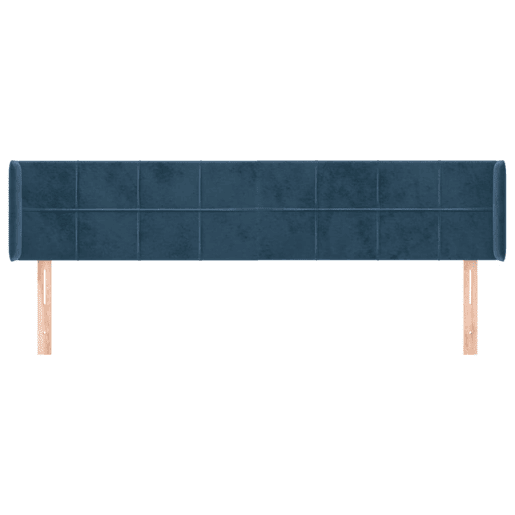 vidaXL Cabeceira de cama c abas tecido 183x16x7888cm azul-escuro vidaXL Cabeceira de cama c abas tecido 183x16x7888cm azul-escuro