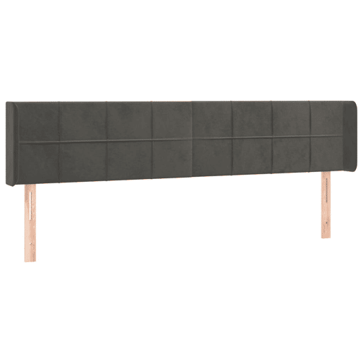 vidaXL Cabeceira de cama c abas veludo 183x16x7888cm cinzento-escuro vidaXL Cabeceira de cama c abas veludo 183x16x7888cm cinzento-escuro