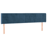 vidaXL Cabeceira de cama c abas veludo 203x16x7888cm azul-escuro