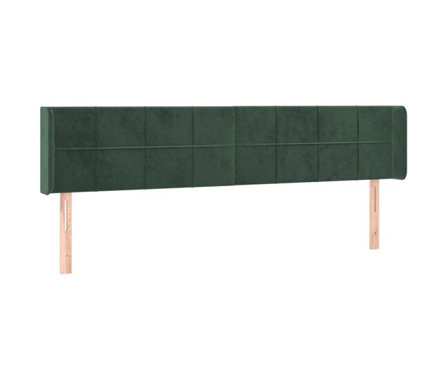 Vidaxl cabecero de terciopelo verde oscuro 163x16x78/88 cm