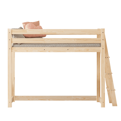Cama de meia altura 70x140 com base de ripas Mark Bois
