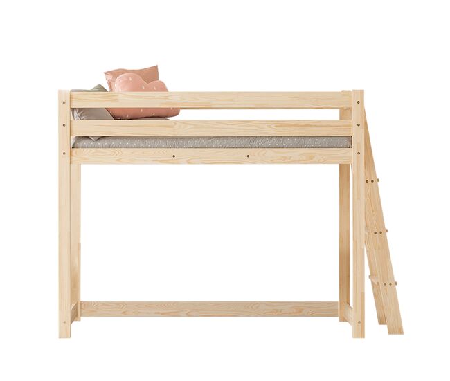 Cama de media altura 70x140 con somier mark madera