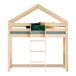 Cama cabaña de media altura con somier Jeanne 213x96 Cama cabaña de media altura con somier Jeanne 213x96 Madera