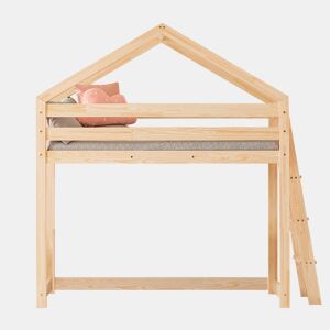 Cama de cabana meia altura 90x200 com base de ripas Alix Bois