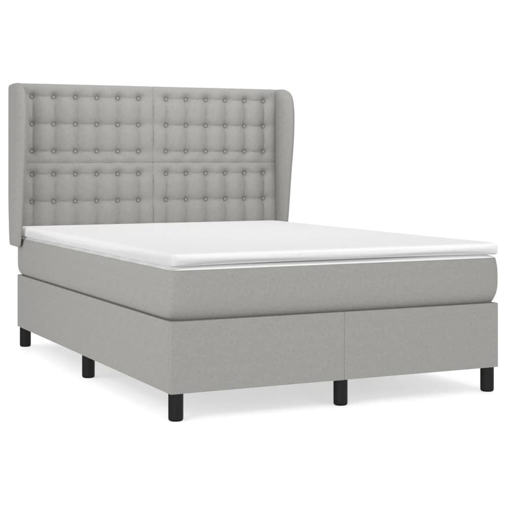 Cama box spring 140x190 Gris