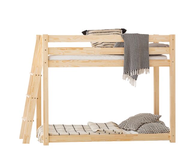 Litera 90x190 con somier owen madera