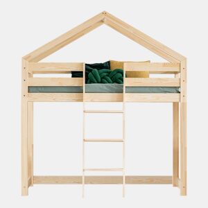 Cama de cabina de meia altura 70x140 incluindo base de ripas Jeanne Bois