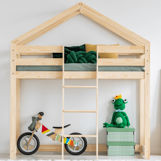 Cama de cabina de meia altura 90x190 incluindo base de ripas Jeanne Bois