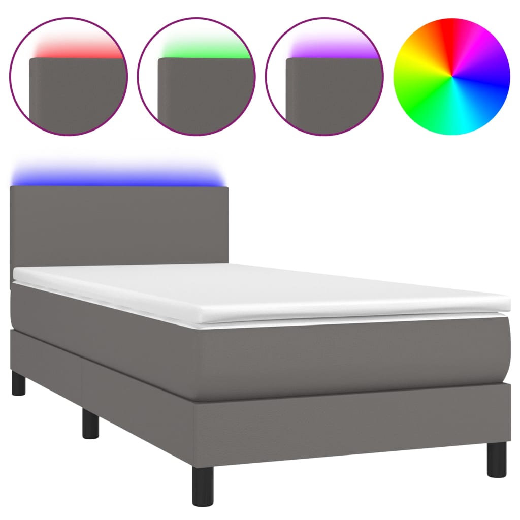 Cama box spring 90x190 Gris