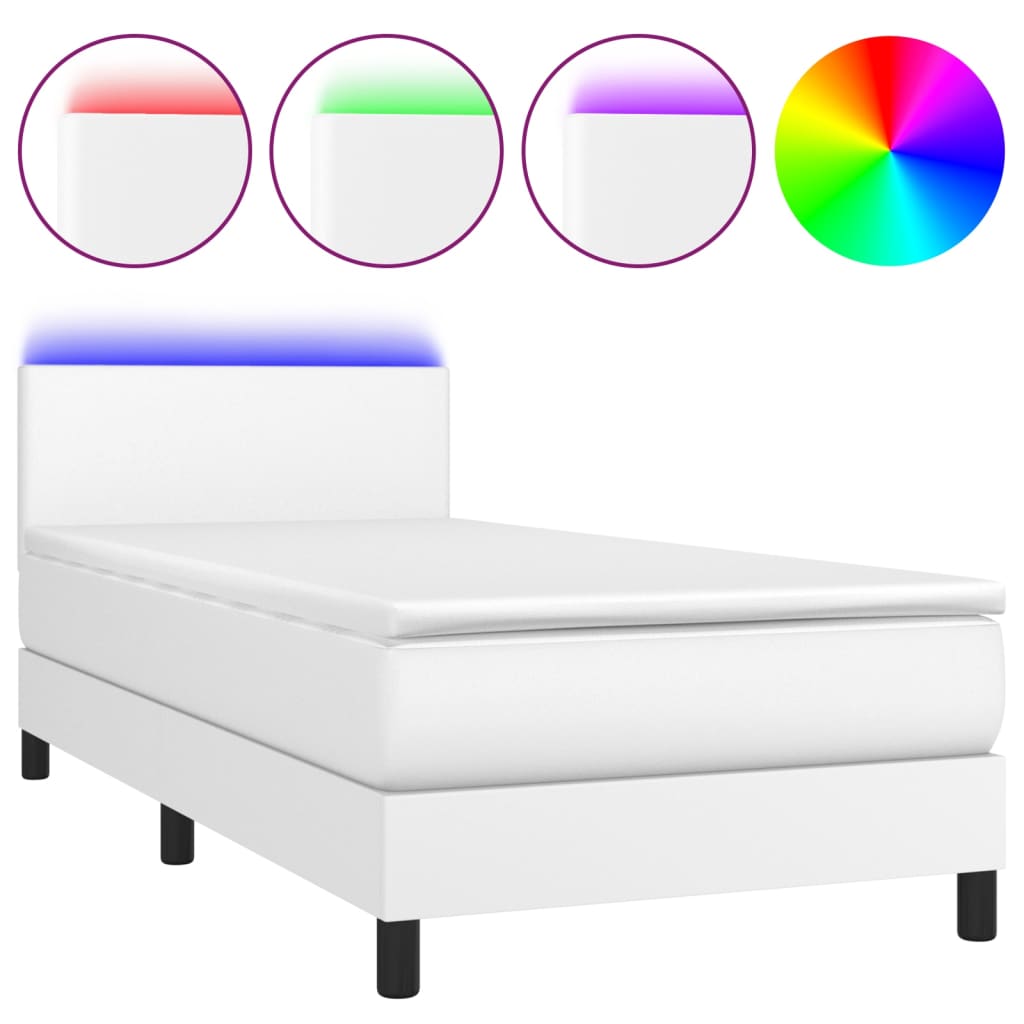 Cama box spring 90x190 Blanco