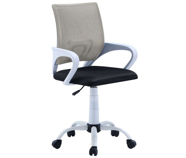 Silla oficina despacho giratoria trabajo estilo contemporáneo color negro y gris