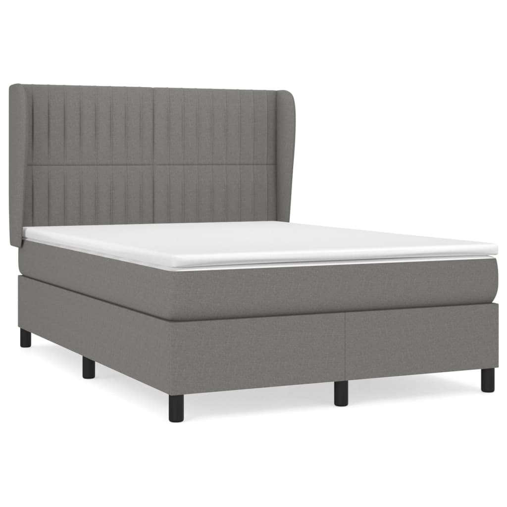 Cama box spring 140x190 Gris Oscuro