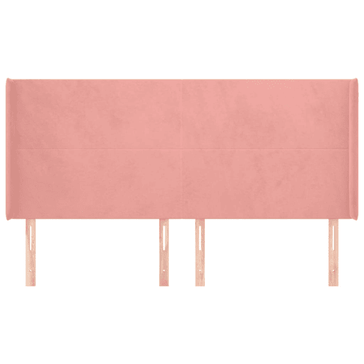 vidaXL Cabeceira cama c abas veludo 183x16x118128 cm rosa vidaXL Cabeceira cama c abas veludo 183x16x118128 cm rosa