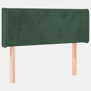 vidaXL Cabeceira de cama c abas veludo 83x16x7888 cm verde-escuro