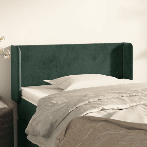 vidaXL Cabeceira de cama c abas veludo 83x16x7888 cm verde-escuro vidaXL Cabeceira de cama c abas veludo 83x16x7888 cm verde-escuro