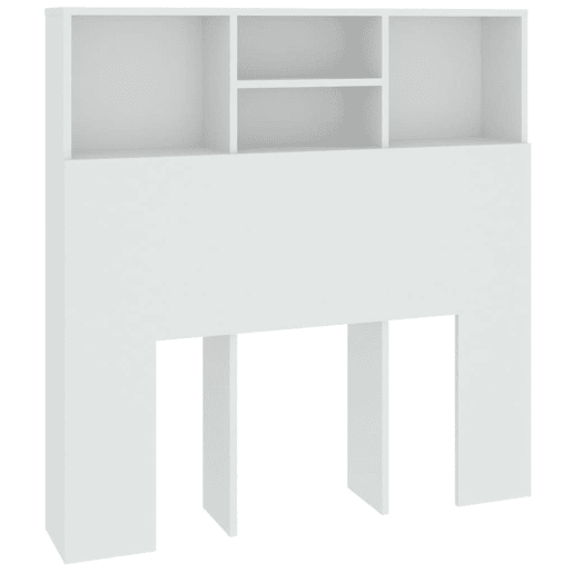 Cabeceira - Cabeceira de cama com armário 100x19x103,5 cm branco