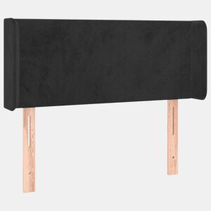 vidaXL Cabeceira de cama c abas veludo 83x16x7888 cm preto