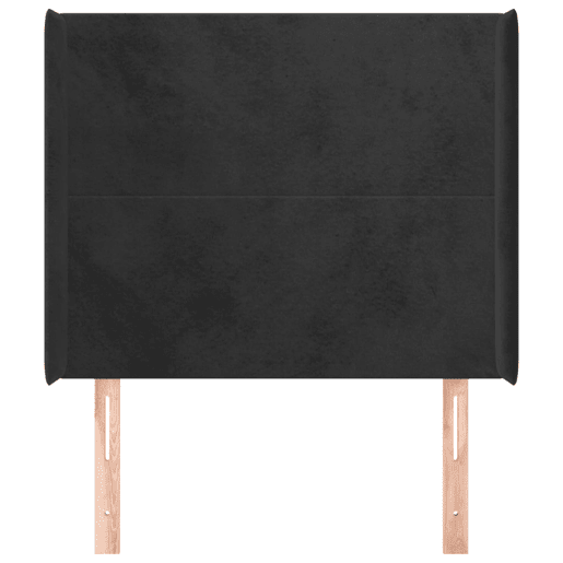 vidaXL Cabeceira de cama c abas veludo 103x16x118128 cm preto vidaXL Cabeceira de cama c abas veludo 103x16x118128 cm preto