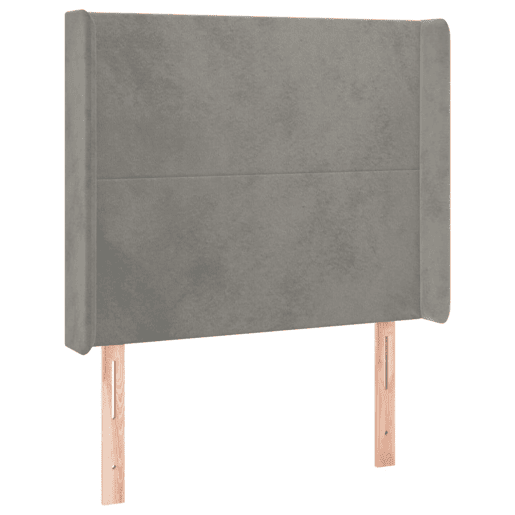 vidaXL Cabeceira de cama c abas veludo 83x16x118128cm cinzento-claro vidaXL Cabeceira de cama c abas veludo 83x16x118128cm cinzento-claro
