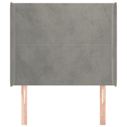 vidaXL Cabeceira de cama c abas veludo 83x16x118128cm cinzento-claro vidaXL Cabeceira de cama c abas veludo 83x16x118128cm cinzento-claro