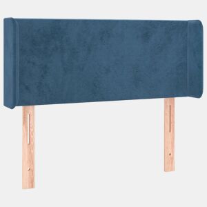 vidaXL Cabeceira de cama c abas veludo 103x16x7888cm azul-escuro