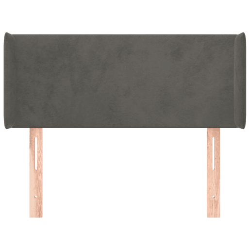 vidaXL Cabeceira de cama c abas veludo 93x16x7888 cm cinzento-escuro