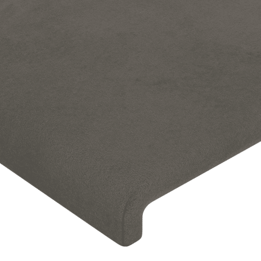 vidaXL Cabeceira de cama c abas veludo 93x16x7888 cm cinzento-escuro
