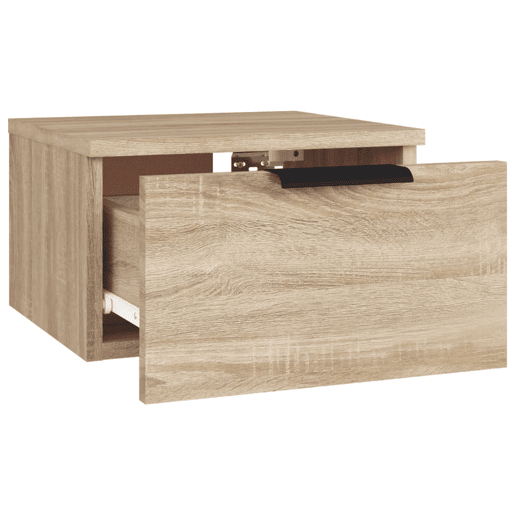 Lote de 2 Mesas de cabeceira parede - mesinhas de cabeceira 34x30x20 cm cor carvalho sonoma
